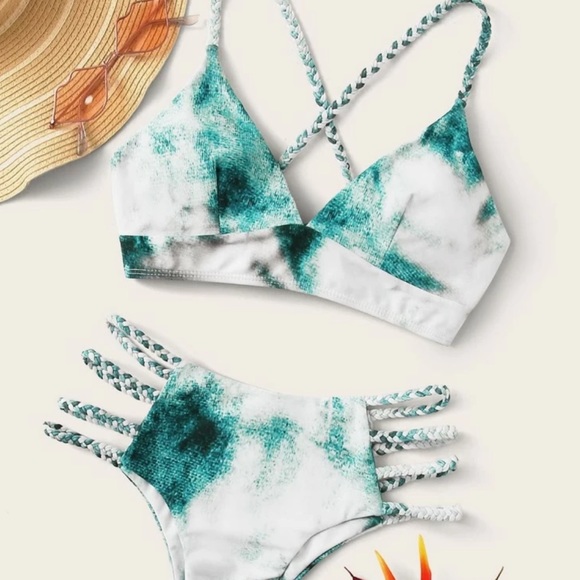 SHEIN Other - Teal tye dye bikini